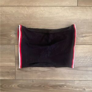 Stylish Black Crop Top with Red Accents